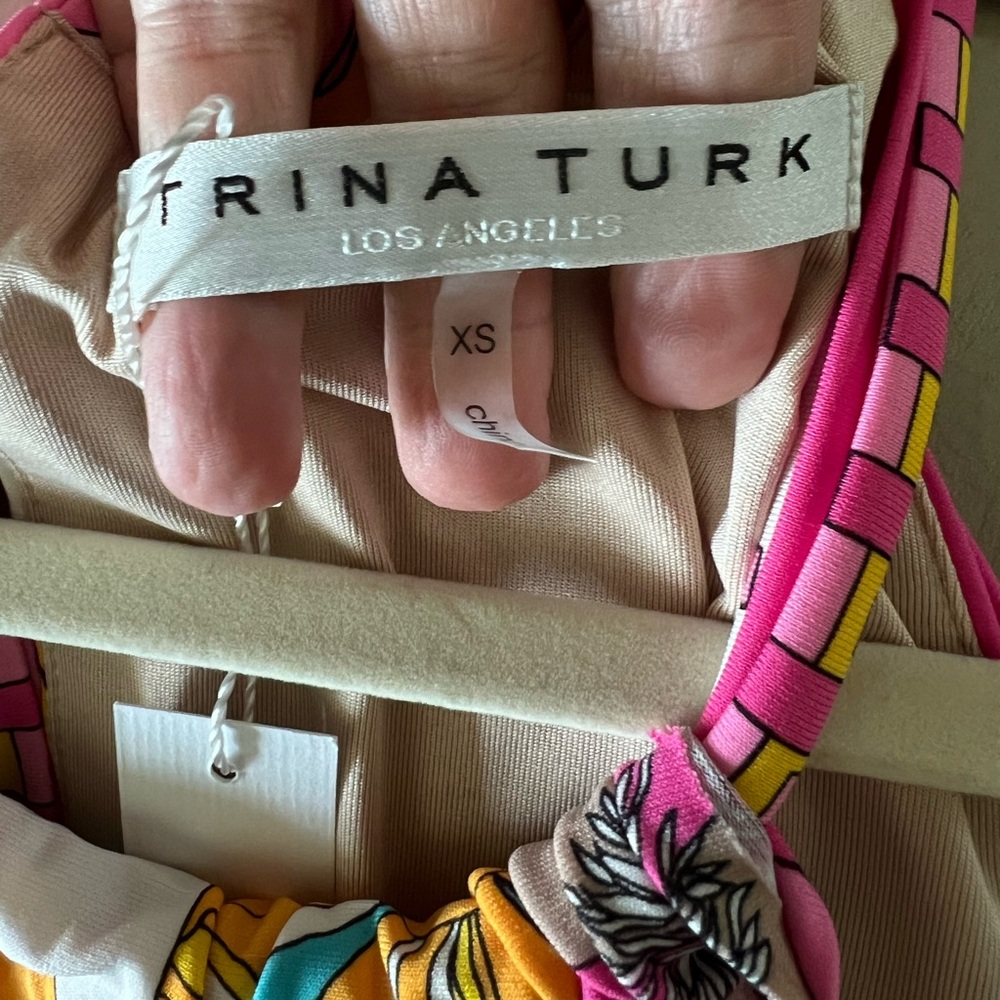 Trina Turk Summertime Bloom Vacaciones Mini Dress Size XS/2 - Picture 7 of 10